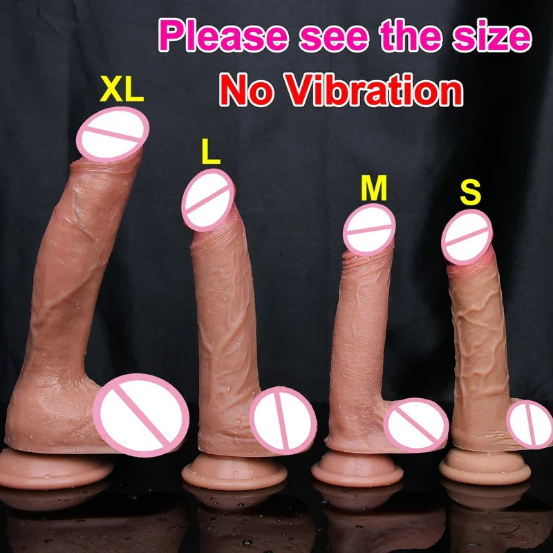 Super Realistic Soft Big  Cheap Small Penis Silicone Suction Cup   Anal Sex Toys Men Women Gay Strap on Cock