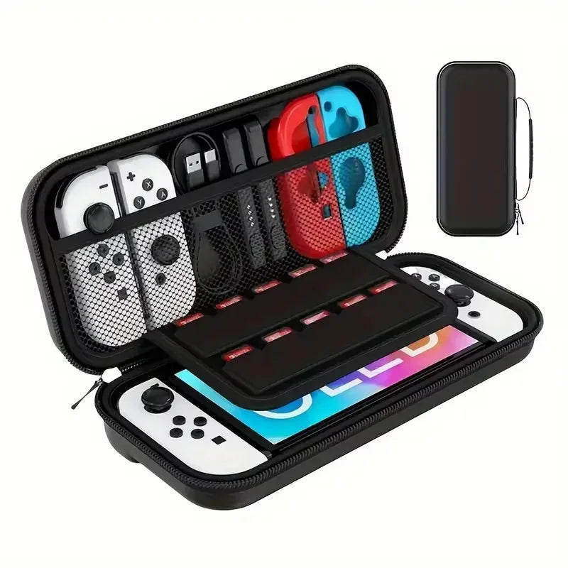 Switch Carrying Case Compatible with Nintendo Switch/OLED, with 20 Games Cartridges Protective Hard Shell Carrying Case Pouch