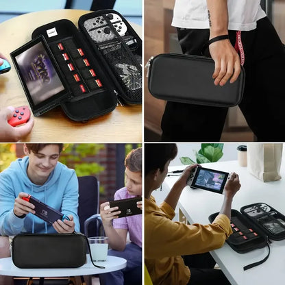 Switch Carrying Case Compatible with Nintendo Switch/OLED, with 20 Games Cartridges Protective Hard Shell Carrying Case Pouch