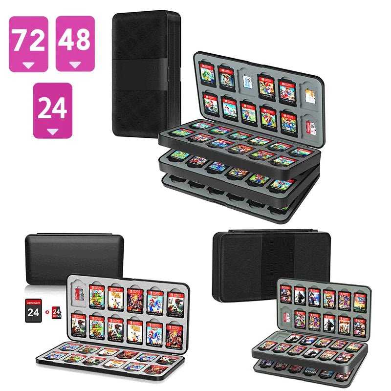 Switch Game Card Protective Case with 96/72/48 Game Card Slots Creative NS Card Storage Box Holder  Nintendo Switch/Lite/OLED