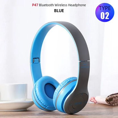 PCT5 Bluetooth Headphones Over Ear HIFI Head Wireless Earphones With Mic Mu