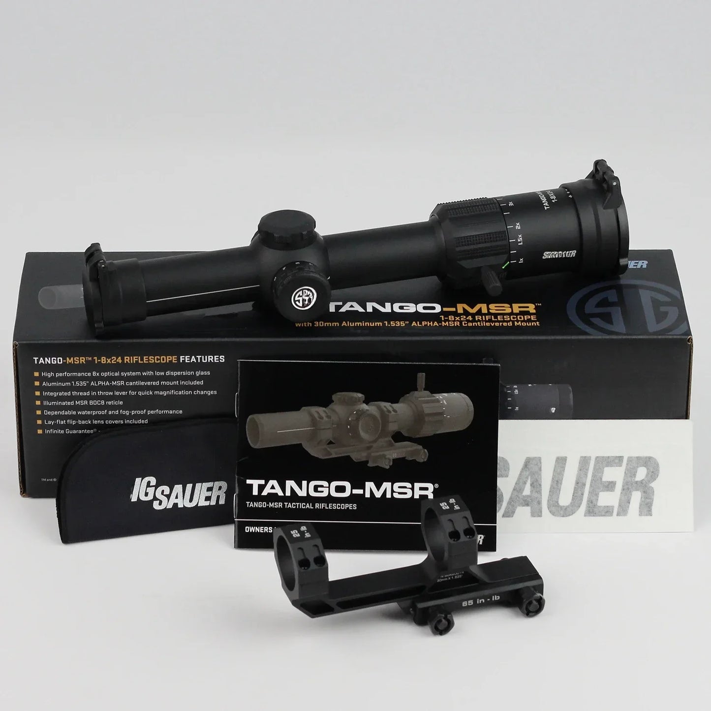 TANGO-MSR LPVO1-8x24mm/1-6x24mm 30mm Maintube SFP Riflescope-Shockproof Hunting Rifle Scope with Illuminated MSR BDC-8 Reticle