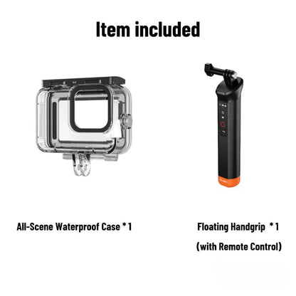 PC TELESIN All-Scene Waterproof Protective Case  Gopro Hero 12 11 10 9 45M Waterproof Anti-Scratch Lens Coating Protection Combo