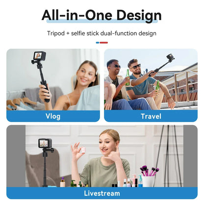 PC TELESIN Mini Selfie Stick Tripod  GoPro Hero 13 12 11 10 9 8 DJI OSMO Action 5 4 3 Insta360 X4 Action Camera Accessories