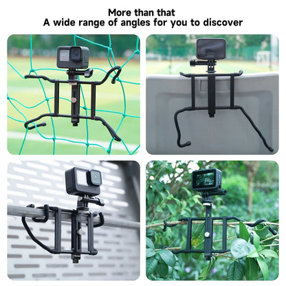 PC TELESIN Universal Smartphone Fence Moun  GoPro Hero 13 12 11 10 9 8 Insta360 DJI  Action 5 4 3 Foldable Magic Arm Net Stand