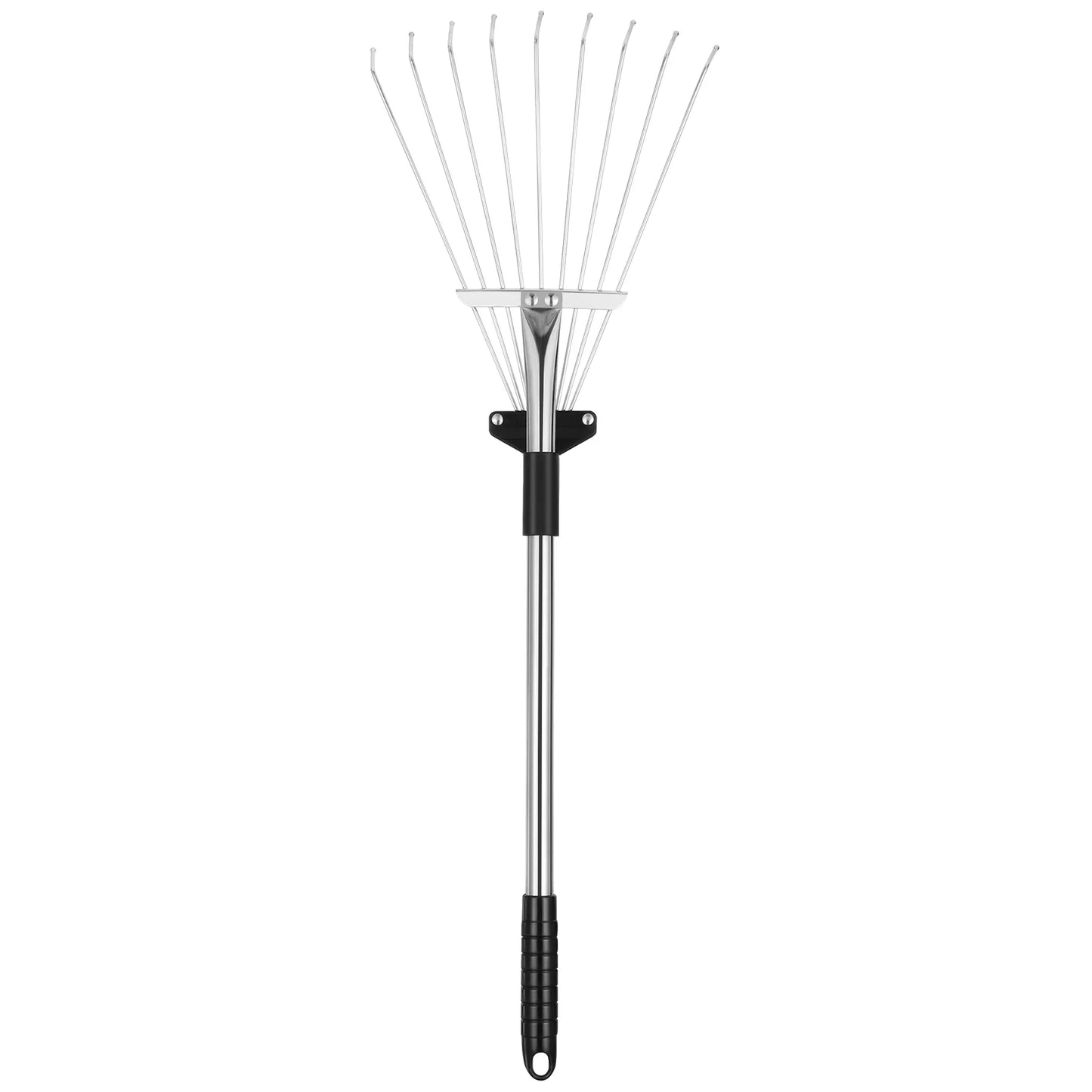 TOYANDONA Telescopic Metal Rake Adjustable Retractable Leaves Rake Gardening Tool  Lawn Yard