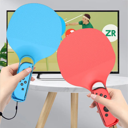 Table Tennis Racket Red+Blue For Switch OLED Left And Right Handle Sports Grip Table Tennis Sports Grip Virtual Comfortable