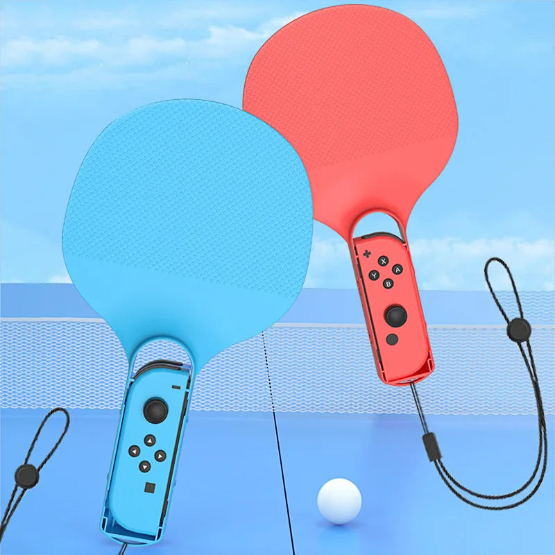 Table Tennis Racket Red+Blue For Switch OLED Left And Right Handle Sports Grip Table Tennis Sports Grip Virtual Comfortable