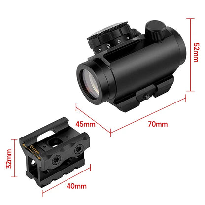 Tactical 1x25 Red Dot Sights Optic Reflex Scope 2MOA Shockproof Gun Riflescopes Compact Red Dot Collimator Fit Hunting Shooting