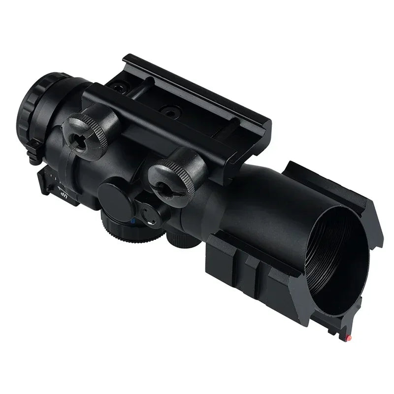 Tactical 4x32 Riflescope 20mm Dovetail Reflex Optics Scope Fiber Sight  Hunting Air Gun Rifle Airsoft Sniper Magnifier