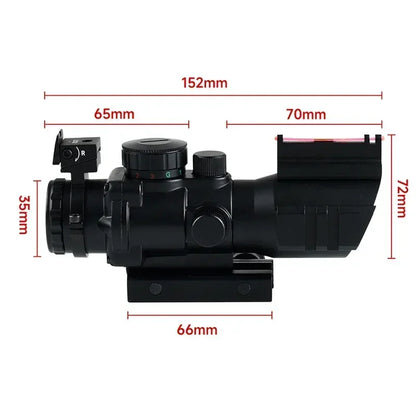 Tactical 4x32 Riflescope 20mm Dovetail Reflex Optics Scope Fiber Sight  Hunting Air Gun Rifle Airsoft Sniper Magnifier