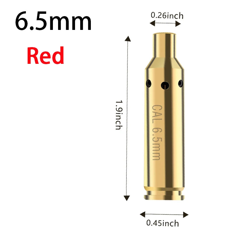 Tactical 9mm .223 45ACP 7.62 Caliber Red Dot Laser Calibration Sight Brass Bullet  Sniper Rifle Pistol Shotgun Airsoft Aiming