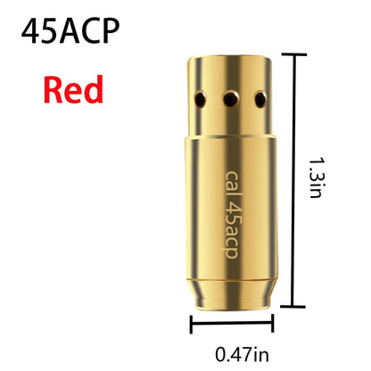 Tactical 9mm .223 45ACP 7.62 Caliber Red Dot Laser Calibration Sight Brass Bullet  Sniper Rifle Pistol Shotgun Airsoft Aiming