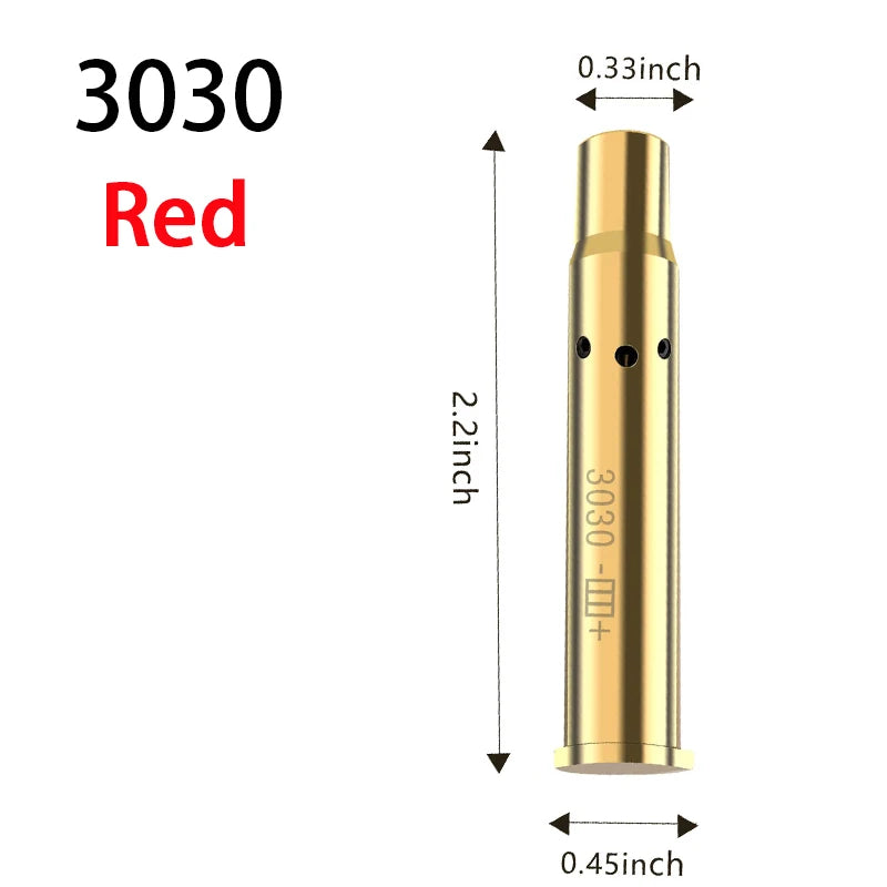 Tactical 9mm .223 45ACP 7.62 Caliber Red Dot Laser Calibration Sight Brass Bullet  Sniper Rifle Pistol Shotgun Airsoft Aiming