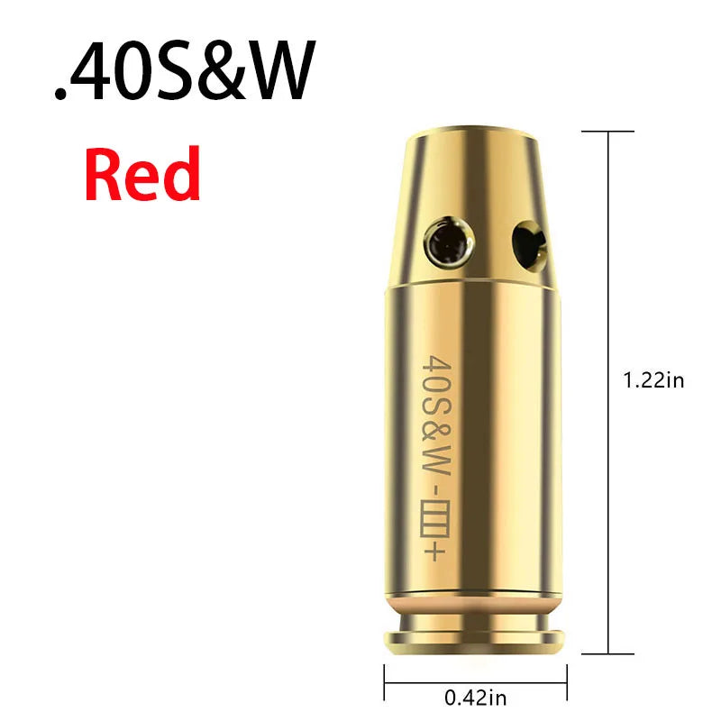 Tactical 9mm .223 45ACP 7.62 Caliber Red Dot Laser Calibration Sight Brass Bullet  Sniper Rifle Pistol Shotgun Airsoft Aiming