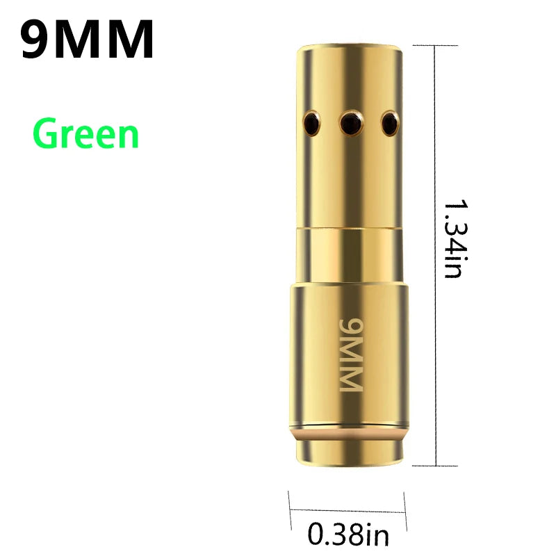 Tactical 9mm .223 45ACP 7.62 Caliber Red Dot Laser Calibration Sight Brass Bullet  Sniper Rifle Pistol Shotgun Airsoft Aiming