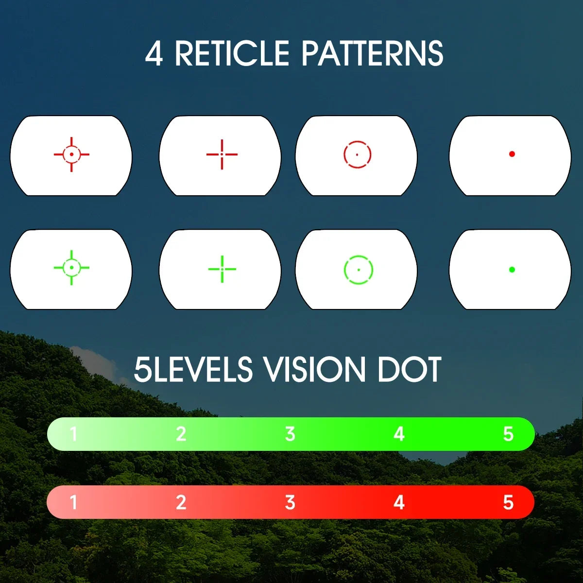 Tactical Green Red Dot Sight 20mm Rail Riflescope Hunting Optics Holographic Reflex 4 Reticle Scope Collimator Sight