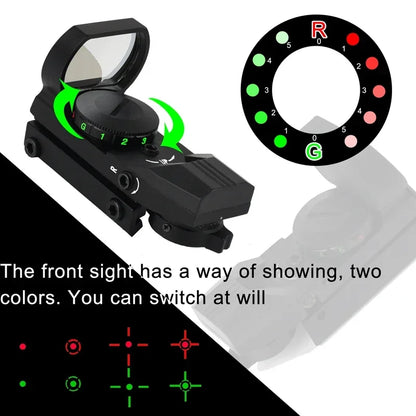 Tactical Green Red Dot Sight Optics Reflex Riflescope Hunting Scopes Fit 11/20mm Rails Rifle  Hunting Firearms & Airsoft