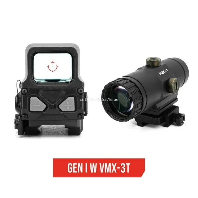 Tactical Holographic Gen II Red Dot Sight V3XM VMX-3T 3X Magnifier  Milsim Airsoft Dynamic Close Quarters Combat Full Marking