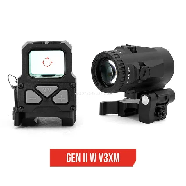 Tactical Holographic Gen II Red Dot Sight V3XM VMX-3T 3X Magnifier  Milsim Airsoft Dynamic Close Quarters Combat Full Marking