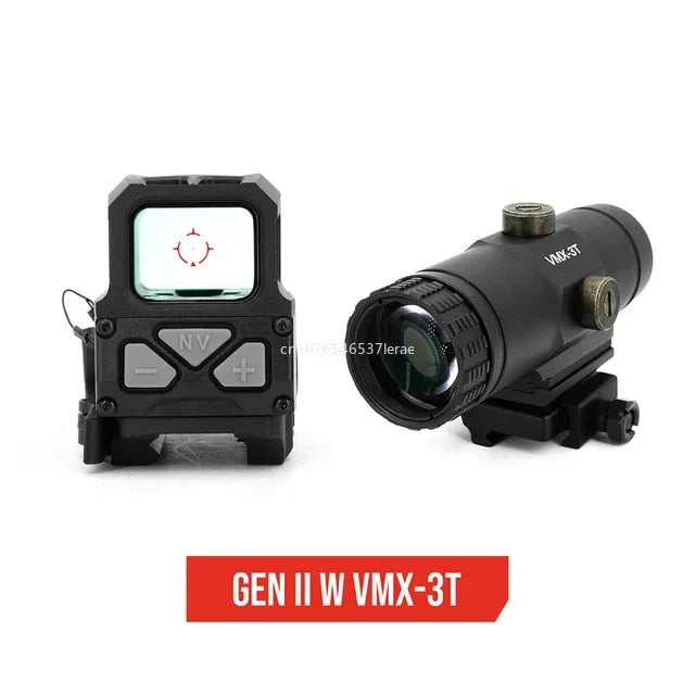 Tactical Holographic Gen II Red Dot Sight V3XM VMX-3T 3X Magnifier  Milsim Airsoft Dynamic Close Quarters Combat Full Marking