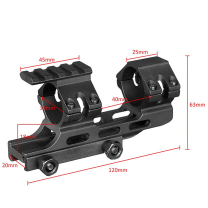 Tactical Rifle Aiming 11Mm/20Mm One-Piece Three Sides Mount 25.4Mm/30Mm Ring Mount Accessory Rails Picatinny Weaver Base