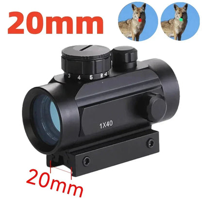 Tactical Scope Red Green Dot 1×40 Holographic Optical Scope Rifle Scope  Outdoor Hunting Shooting Shockproof and Waterproof