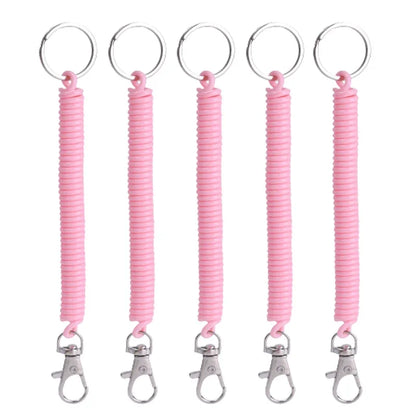 Telescopic Anti-theft Spring Lanyard Wriststrap Lanyard For iPhone 16 Samsung Mi Huawei Universal Elastic Keychain Straps Rope