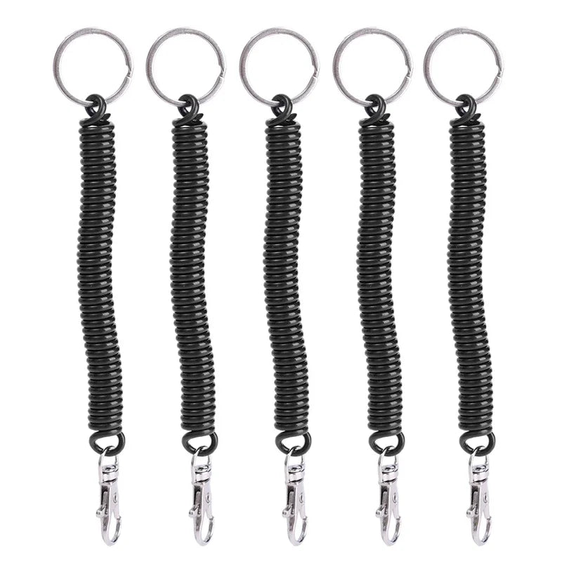 Telescopic Anti-theft Spring Lanyard Wriststrap Lanyard For iPhone 16 Samsung Mi Huawei Universal Elastic Keychain Straps Rope