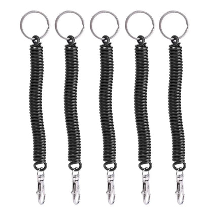 Telescopic Anti-theft Spring Lanyard Wriststrap Lanyard For iPhone 16 Samsung Mi Huawei Universal Elastic Keychain Straps Rope