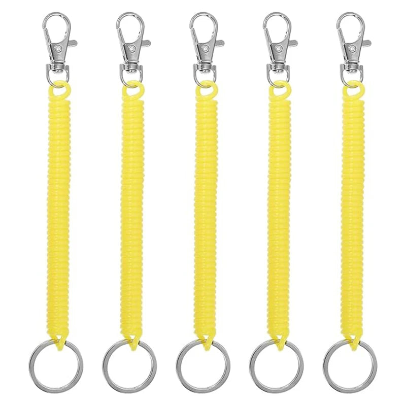 Telescopic Anti-theft Spring Lanyard Wriststrap Lanyard For iPhone 16 Samsung Mi Huawei Universal Elastic Keychain Straps Rope