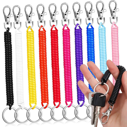 Telescopic Anti-theft Spring Lanyard Wriststrap Lanyard For iPhone 16 Samsung Mi Huawei Universal Elastic Keychain Straps Rope