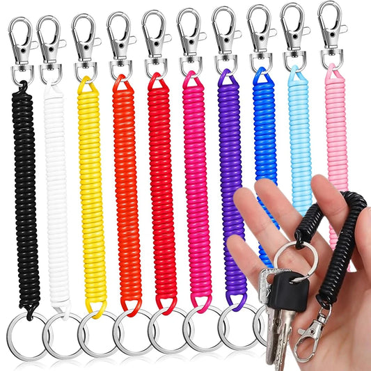 Telescopic Anti-theft Spring Lanyard Wriststrap Lanyard For iPhone 16 Samsung Mi Huawei Universal Elastic Keychain Straps Rope