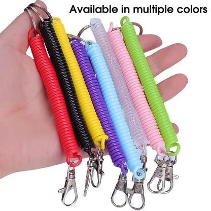 Telescopic Anti-theft Spring Lanyard Wriststrap Lanyard For iPhone 16 Samsung Mi Huawei Universal Elastic Keychain Straps Rope