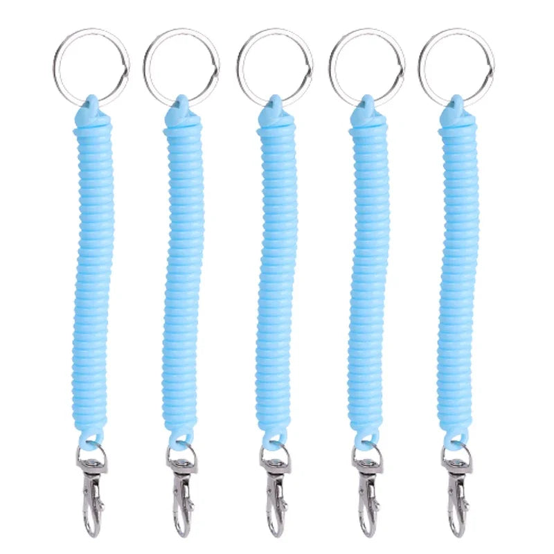 Telescopic Anti-theft Spring Lanyard Wriststrap Lanyard For iPhone 16 Samsung Mi Huawei Universal Elastic Keychain Straps Rope