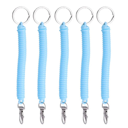 Telescopic Anti-theft Spring Lanyard Wriststrap Lanyard For iPhone 16 Samsung Mi Huawei Universal Elastic Keychain Straps Rope