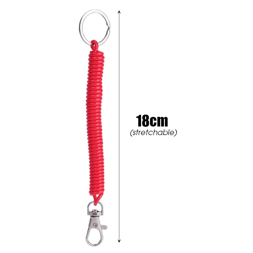 Telescopic Anti-theft Spring Lanyard Wriststrap Lanyard For iPhone 16 Samsung Mi Huawei Universal Elastic Keychain Straps Rope