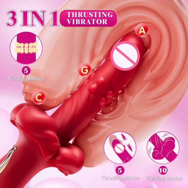 Gtooza_Telescopic G-Spot  Vagina  Stimulator   Woman Thrusting Wand Toy Adult 18 Female Masturbator Sex Machine gtooza.com