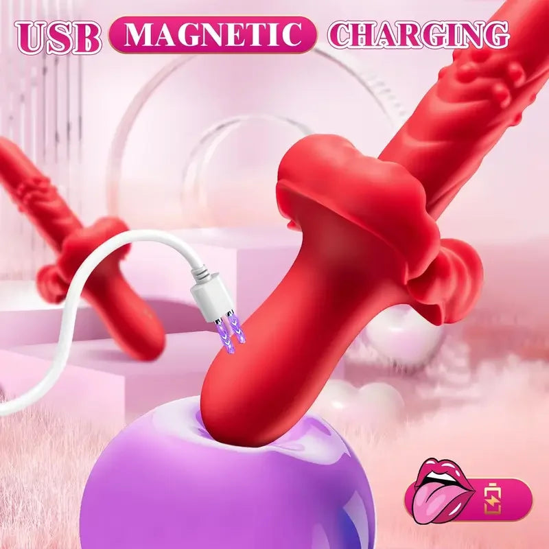 Gtooza_Telescopic G-Spot  Vagina  Stimulator   Woman Thrusting Wand Toy Adult 18 Female Masturbator Sex Machine gtooza.com