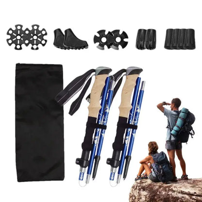 PC Telescopic Hiking Poles Adjustable Hiking & Trekking Poles Lightweight B