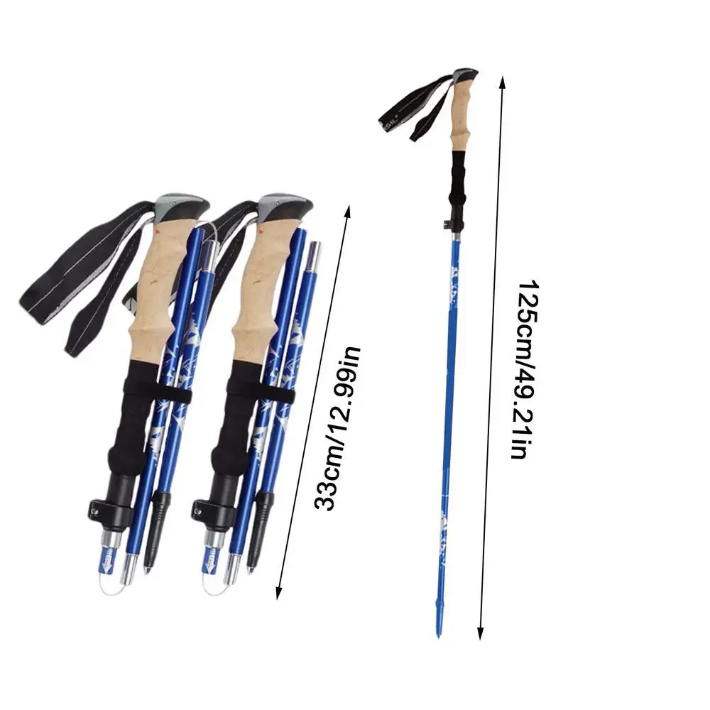 PC Telescopic Hiking Poles Adjustable Hiking & Trekking Poles Lightweight B