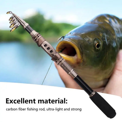 PC Telescoping Fishing Rods Travel Fishing Pole Portable And Durable Fishin