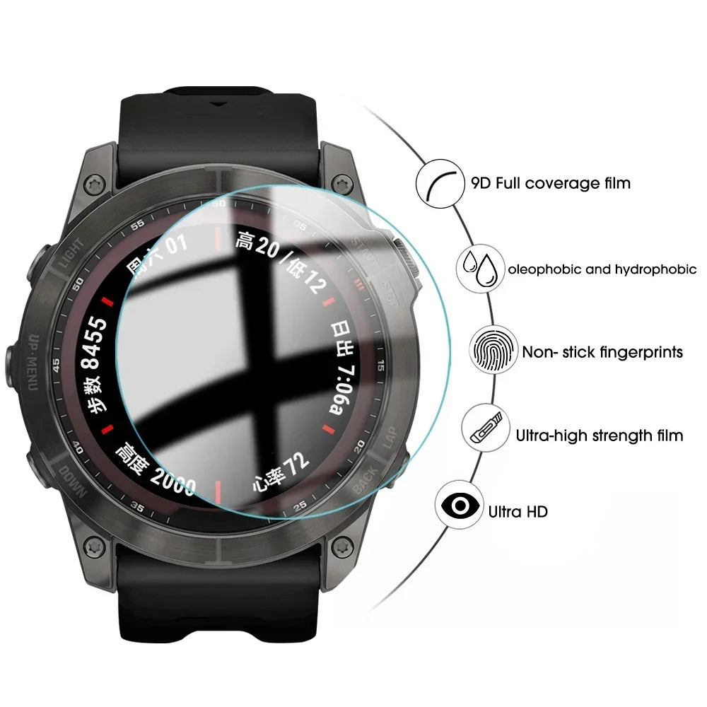 Tempered Glass Screen Protector For Garmin Fenix 7 6S 6x Forerunner 235 935 945 955 255 Vivoactive3 Smartwatch Protective Films