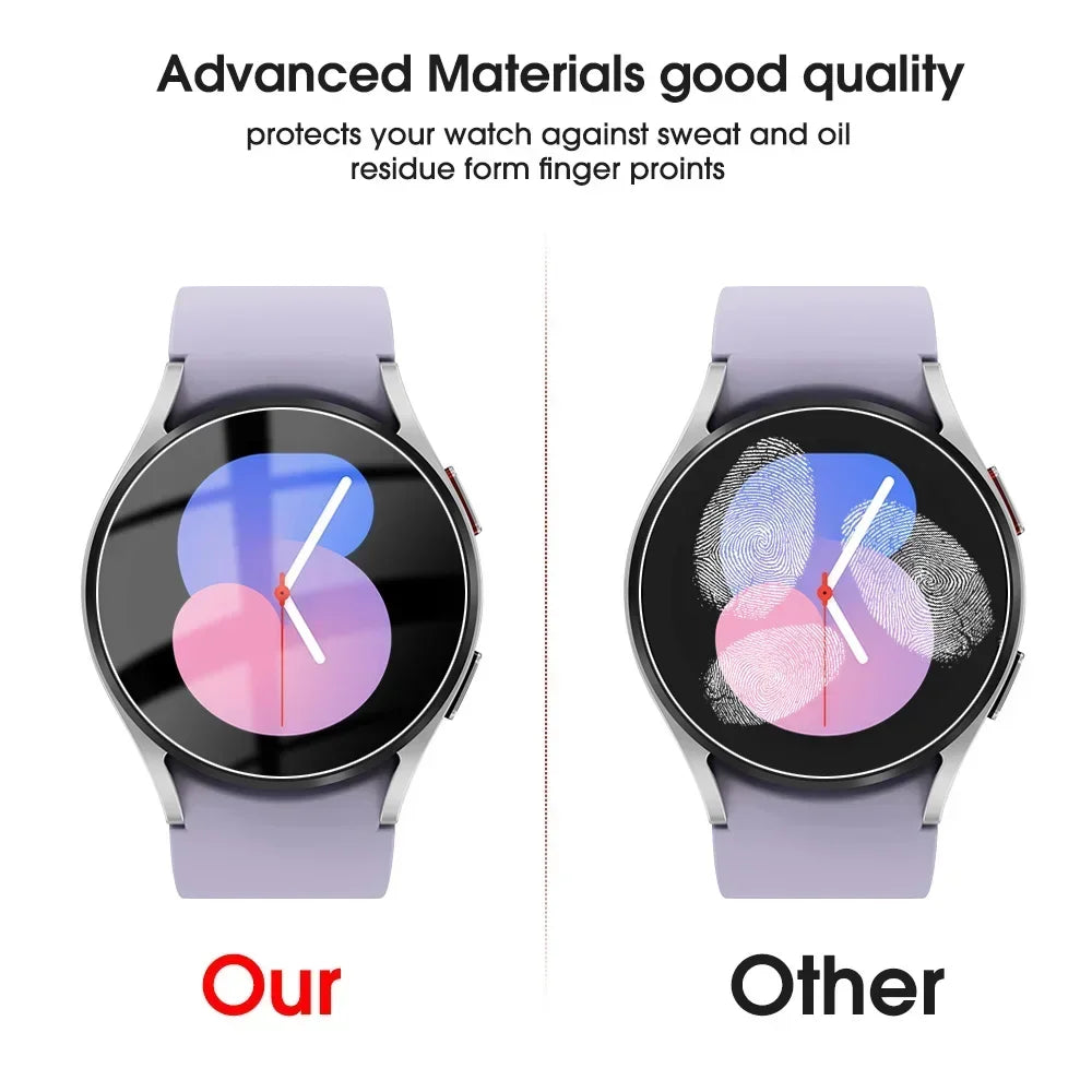 Tempered Glass  Samsung Galaxy Watch 6 5 4 3 Classic Active 2 HD Clear Screen Protector For Samsung Watch 40/41/42/44/45/46mm