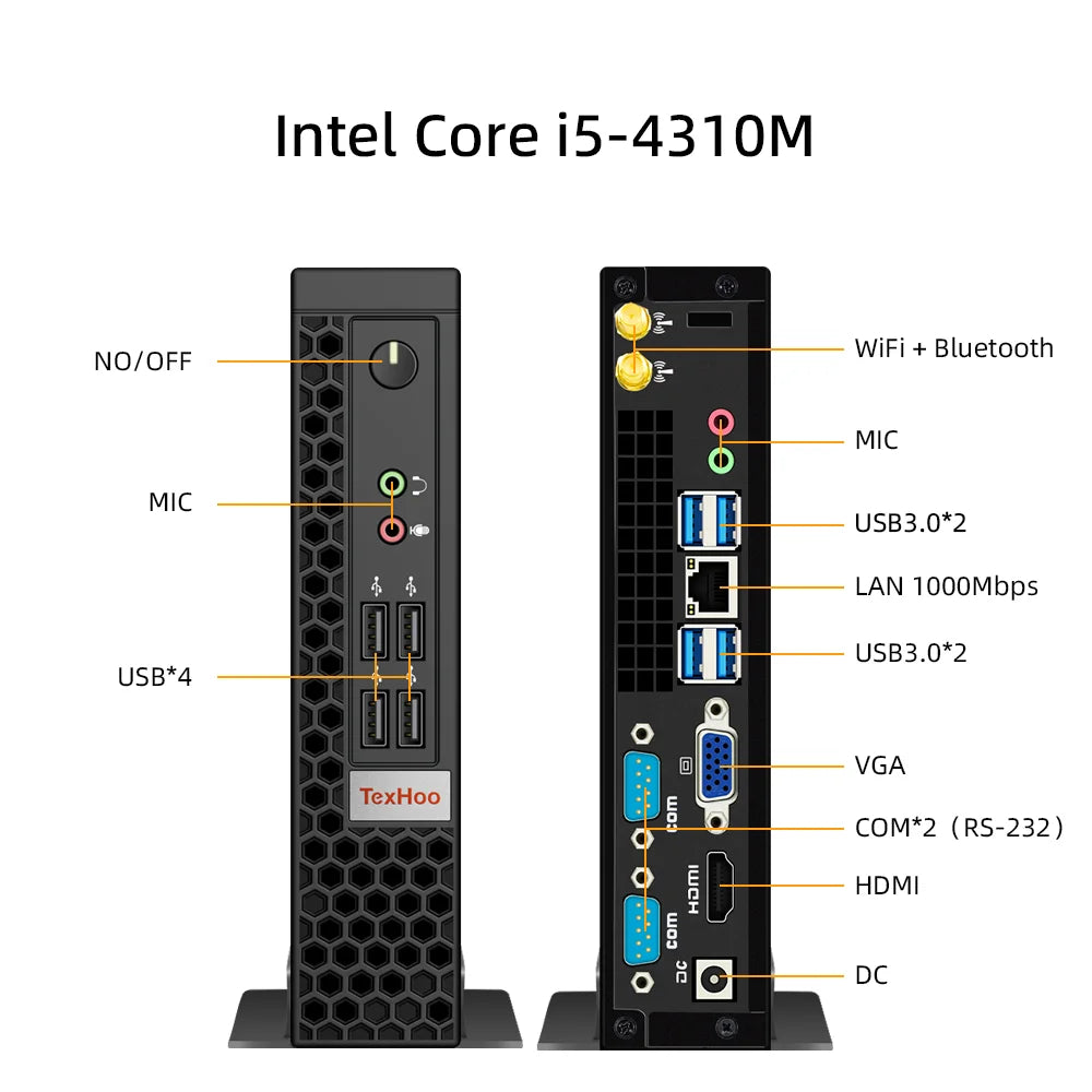 Mini PC de jeu PCTexHoo Processeur Intel Core i5 13500H AMD R7 5800H