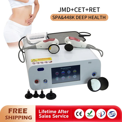 The Latest Warm 448K CET RET Thermal Penetration Technology Tecar Therapy Lymphatic Physiotherapy Machine Skin Lift Rejuvenation