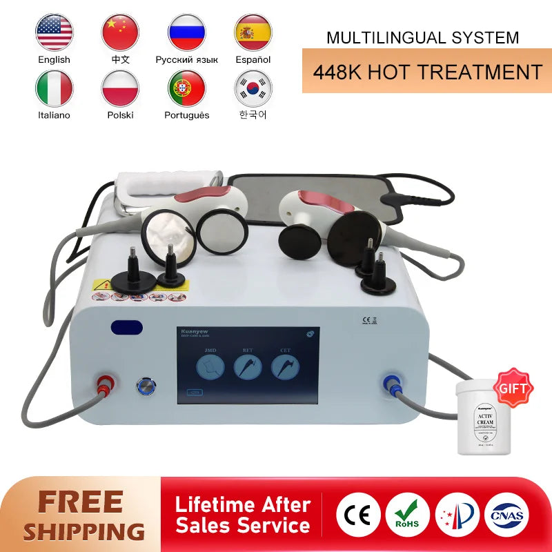 Thermo Therapy 448KHz CET RET High RF Relieves Pain Lifts Firming Skin Health Beauty Body Care System Slim Machine Weight Loss