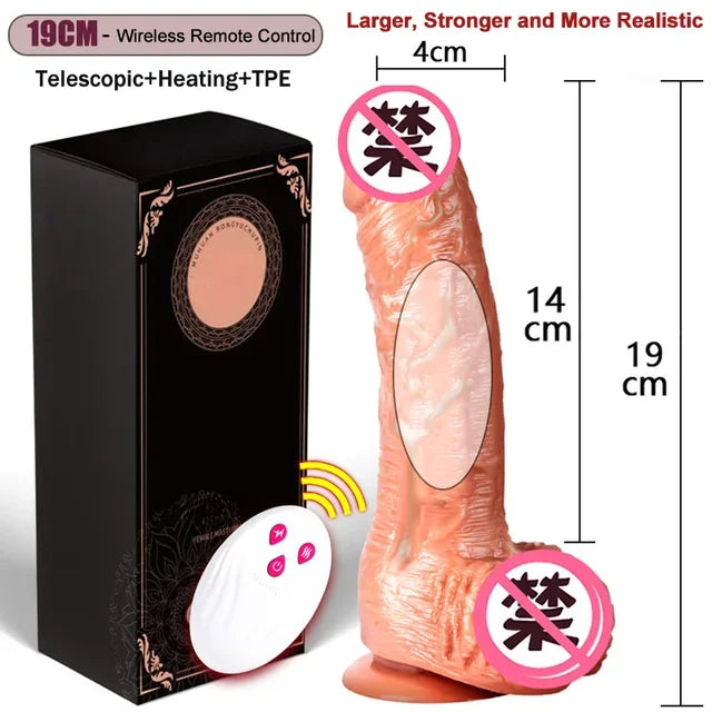 GtoozaThrusting Rotation Remote Control   Female Realistic Penis Gay Suction Cup Masturbator Couple  Women Sex Toys gtooza.com