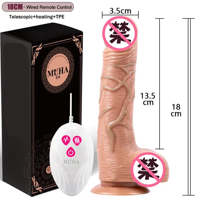 GtoozaThrusting Rotation Remote Control   Female Realistic Penis Gay Suction Cup Masturbator Couple  Women Sex Toys gtooza.com