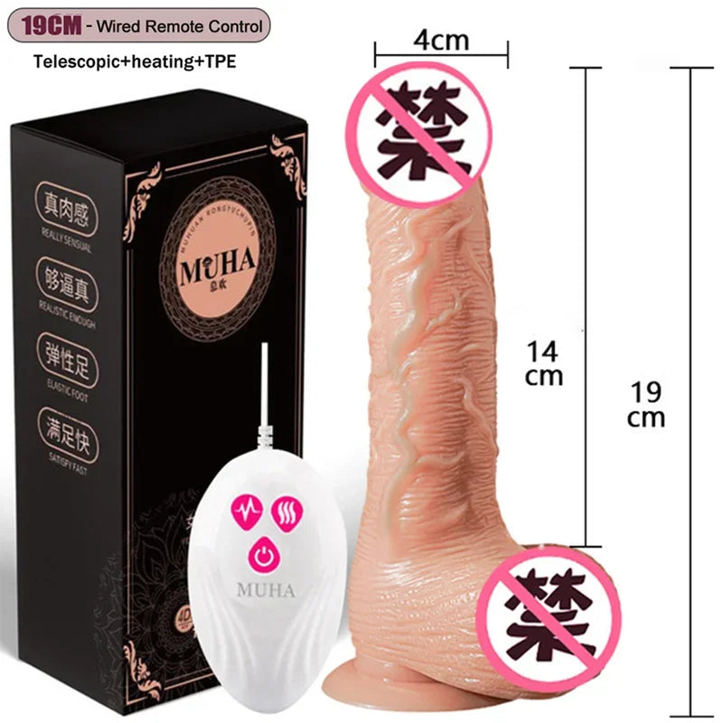 GtoozaThrusting Rotation Remote Control   Female Realistic Penis Gay Suction Cup Masturbator Couple  Women Sex Toys gtooza.com